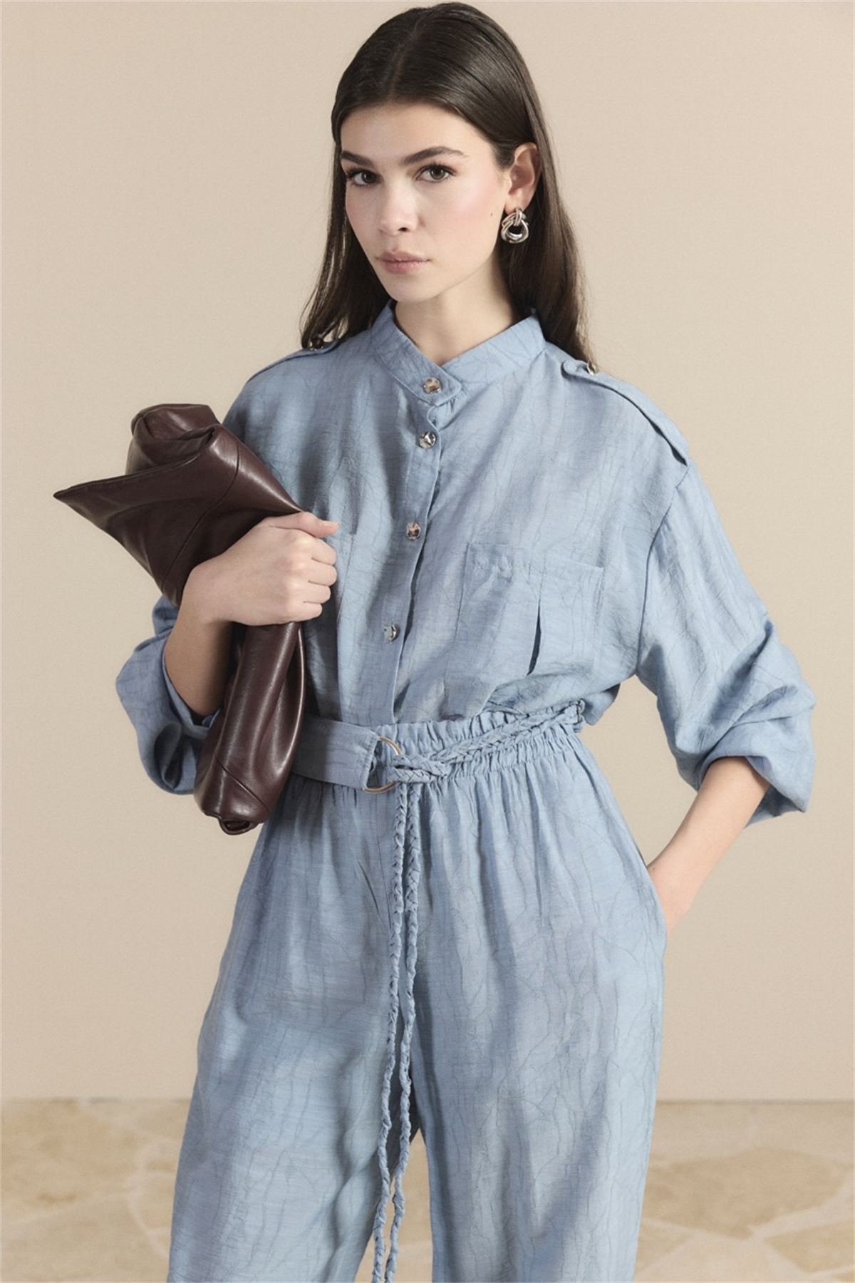 Jakar Monotoc Çift Cepli Pantolon Takım - Mavi