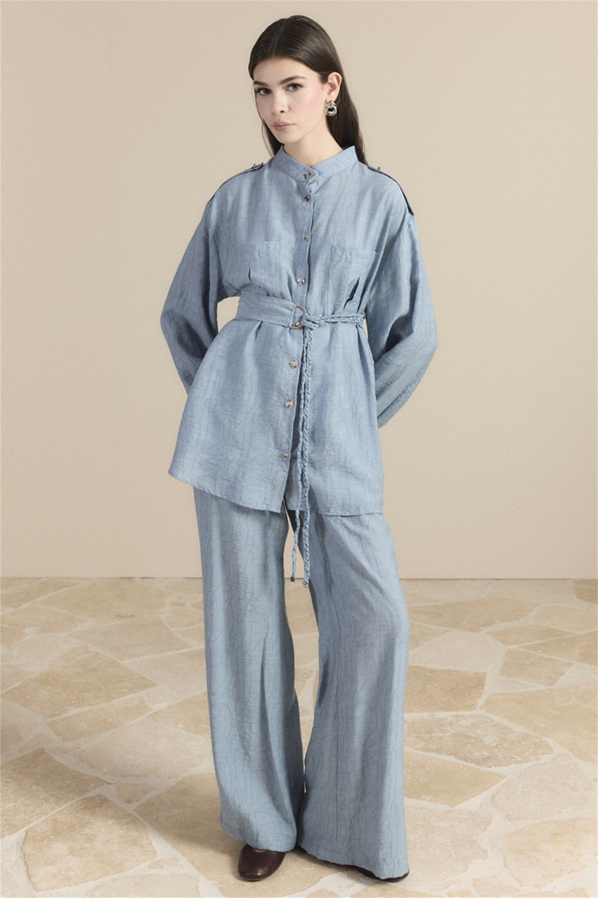 Jakar Monotoc Çift Cepli Pantolon Takım - Mavi