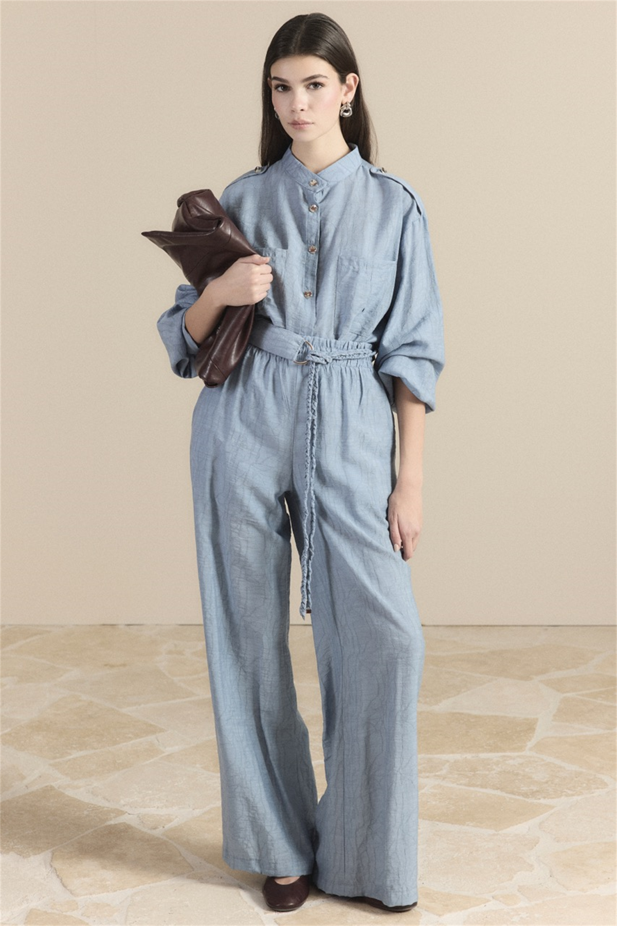 Jakar Monotoc Çift Cepli Pantolon Takım - Mavi