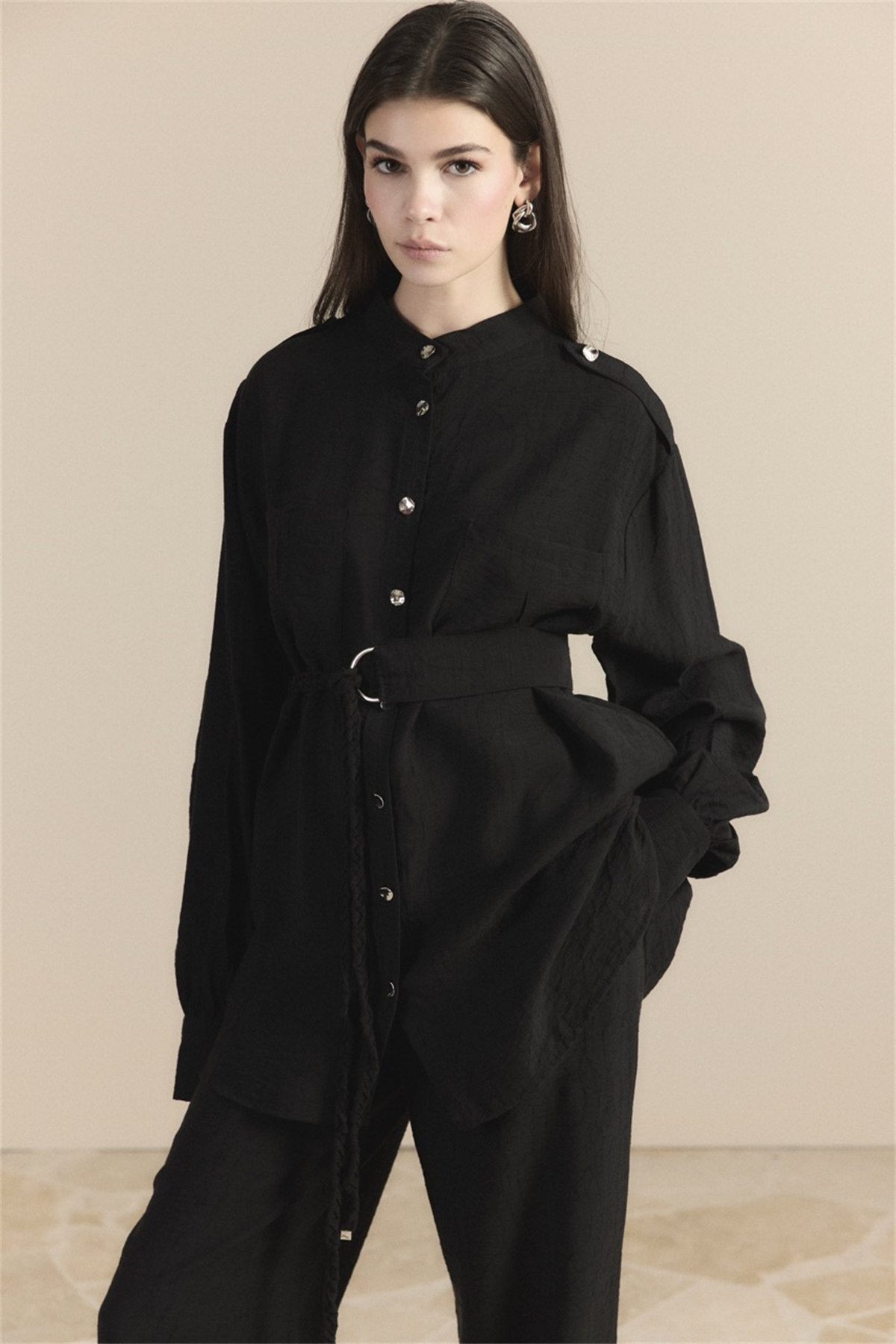 Jakar Monotoc Çift Cepli Pantolon Takım - Siyah