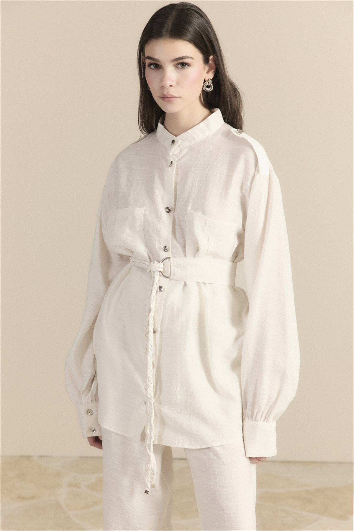 Jakar Monotoc Çift Cepli Pantolon Takım - Taş