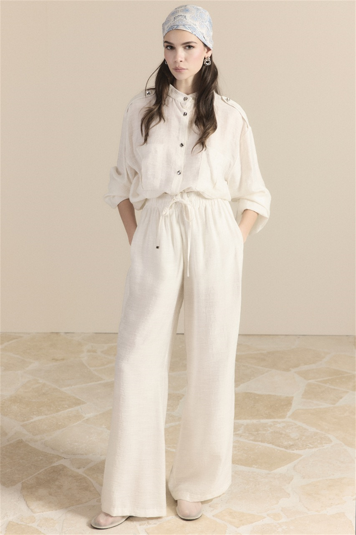 Jakar Monotoc Çift Cepli Pantolon Takım - Taş