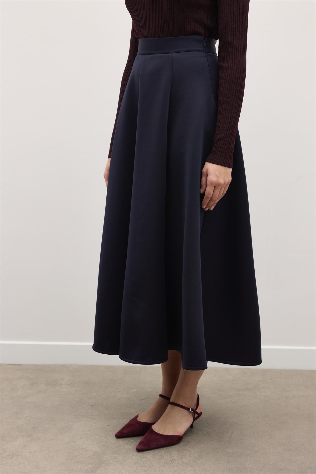 Kloş Scuba Etek - Lacivert