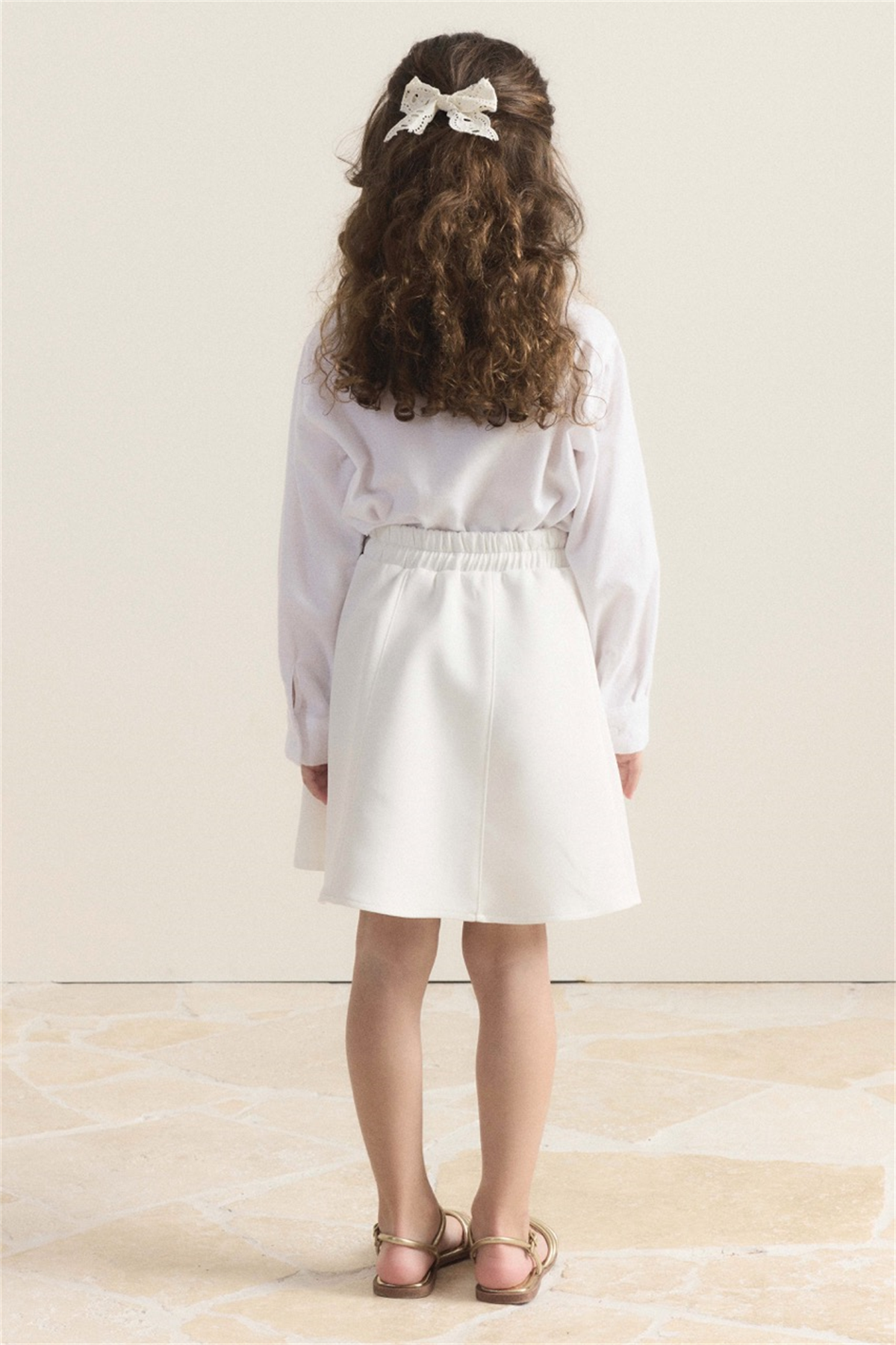 Lara Scuba Etek - Beyaz