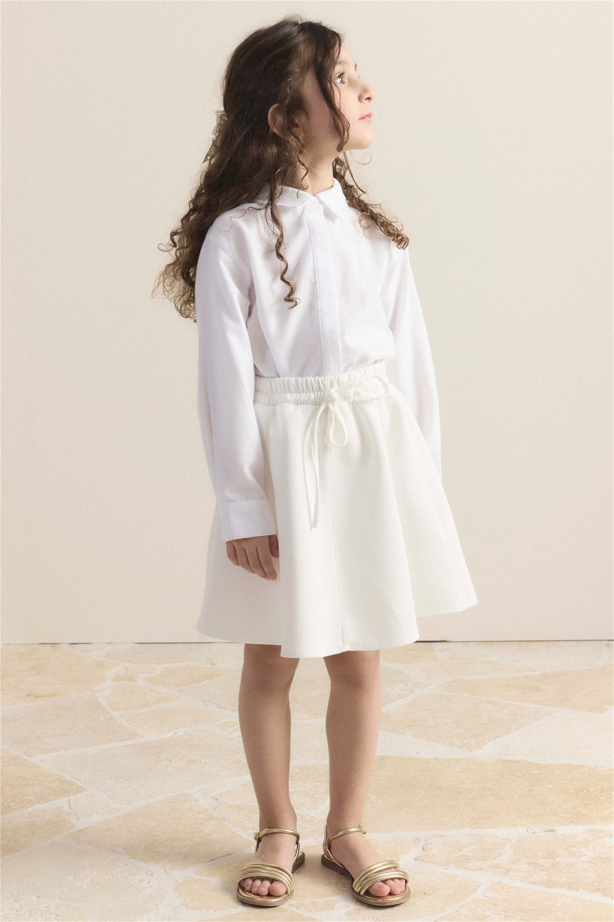 Lara Scuba Etek - Beyaz