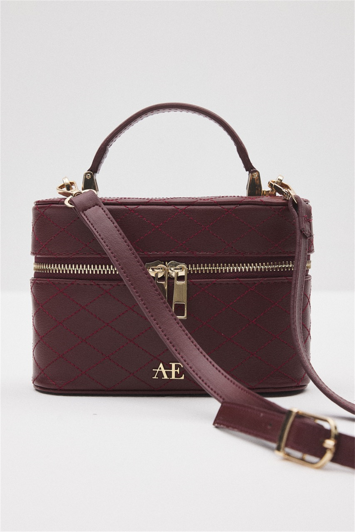 Luna Kapitone Çanta - Bordo