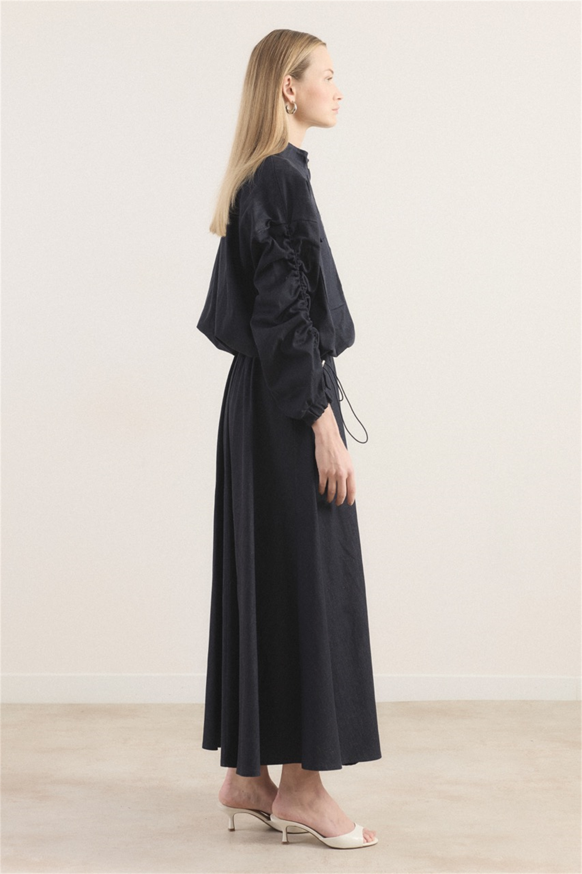 Megy Çift Cep Kapak Kol Tünelli Takım - Lacivert