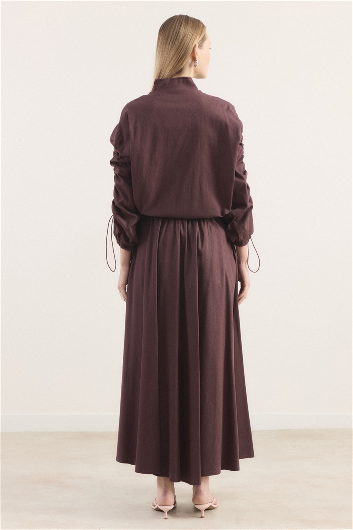 Megy Çift Cep Kapak Kol Tünelli Takım - Bordo