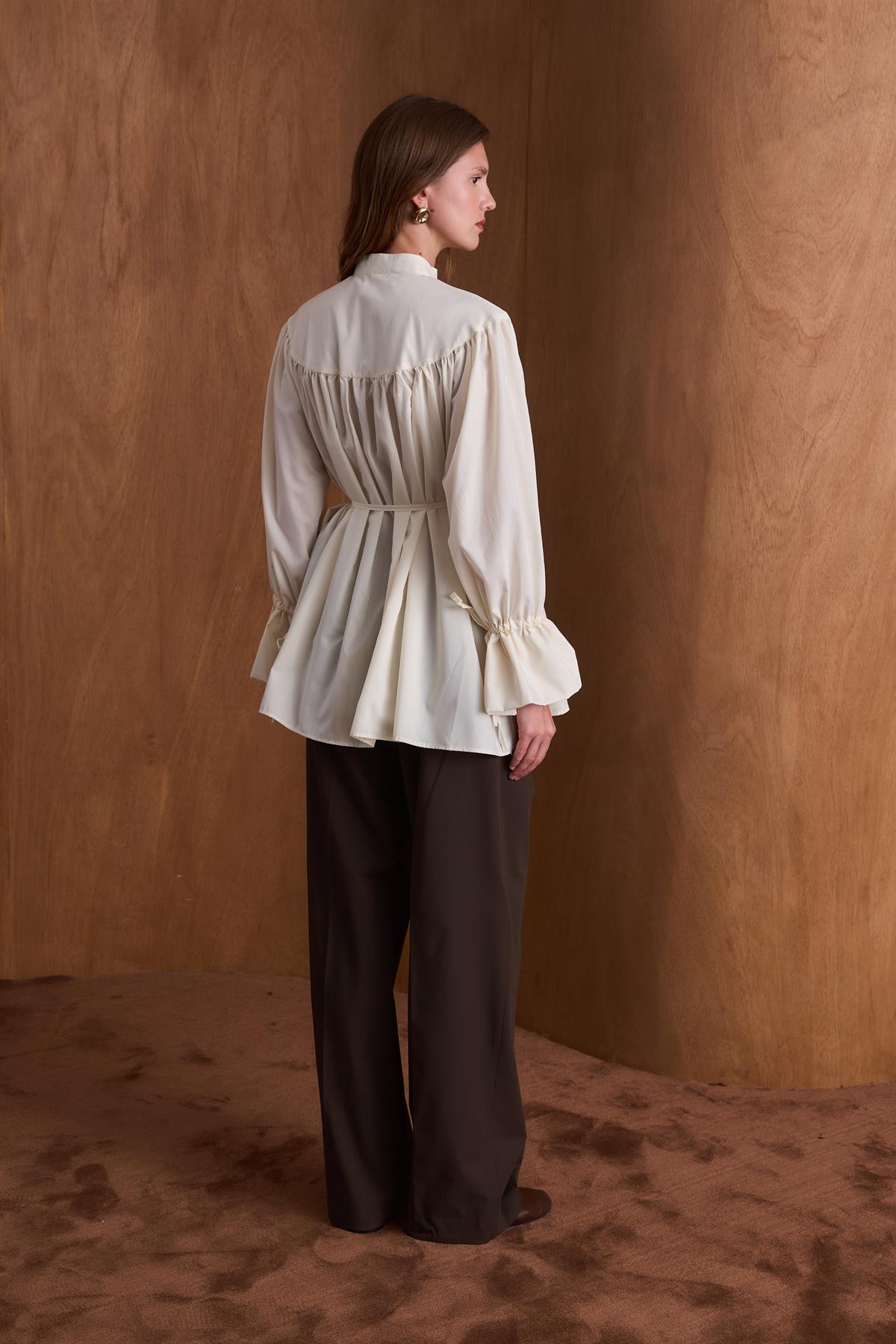 Meva Kol Tünelli Gömlek - Sarı