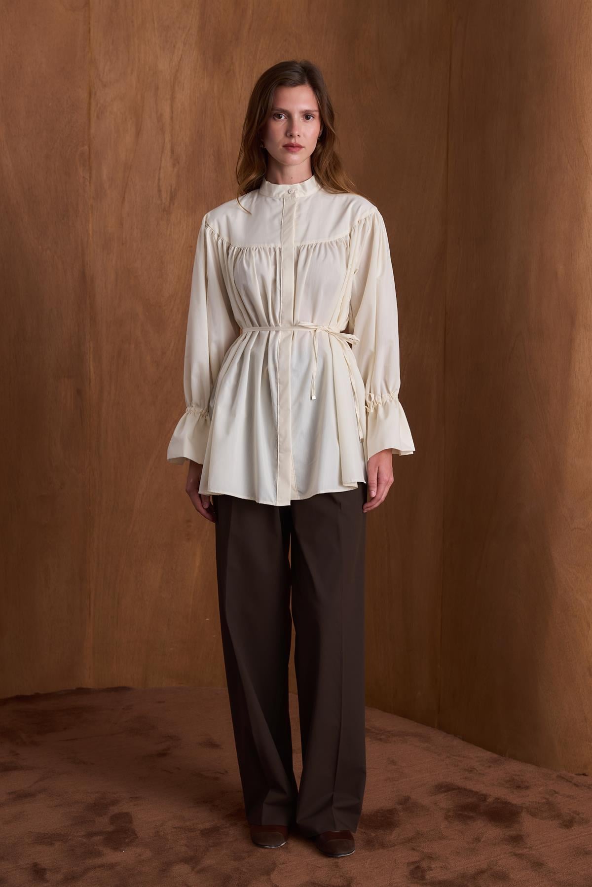 Meva Kol Tünelli Gömlek - Sarı