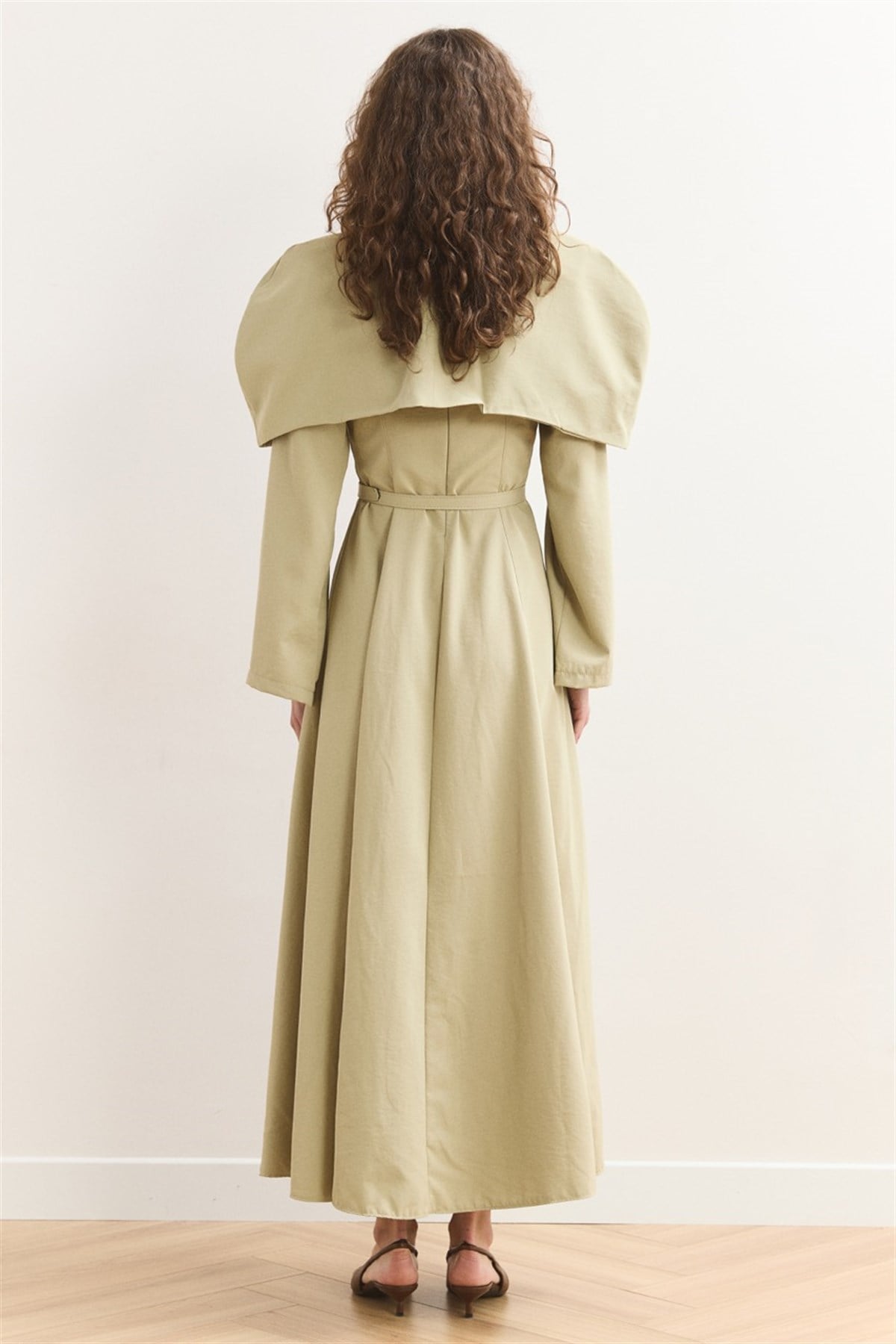 Omuz Allerli Moi Elbise - Çağla