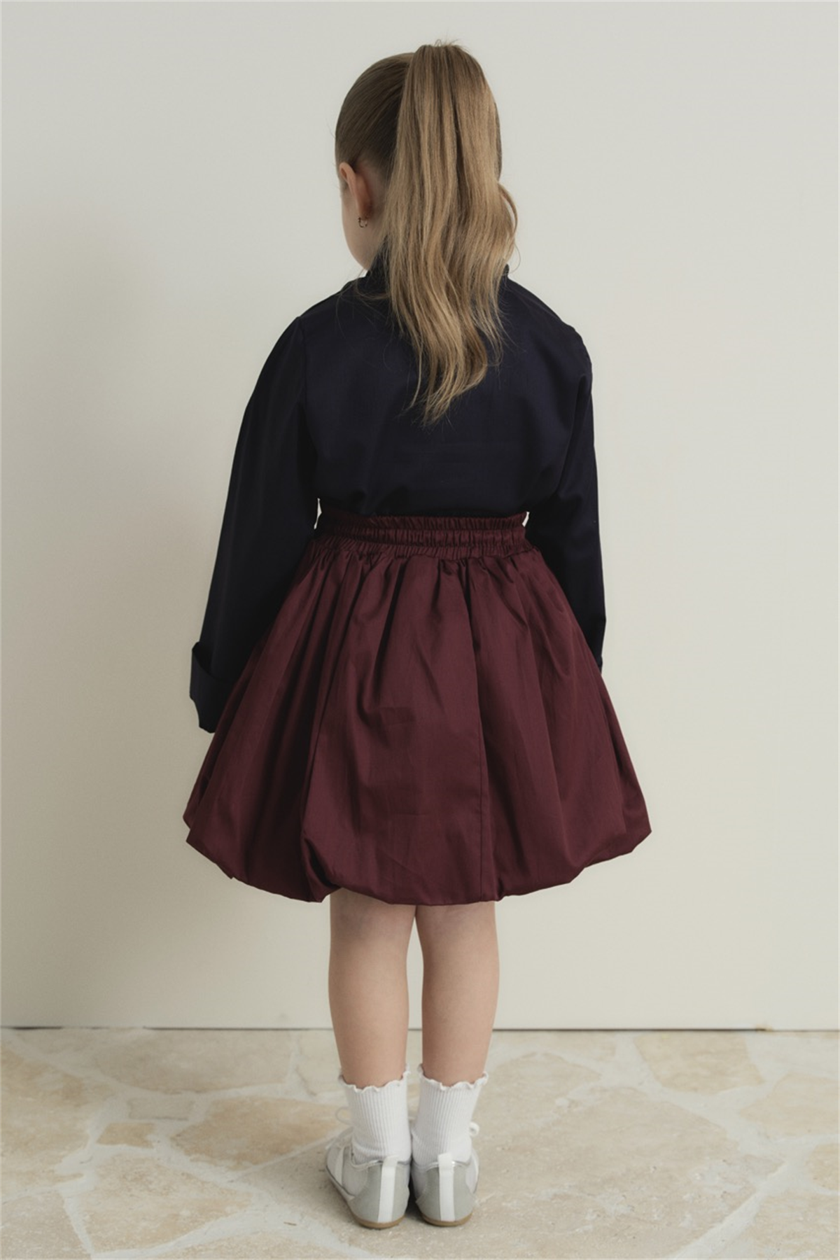 Pamuk Compackt Saten Balon Etek - Bordo