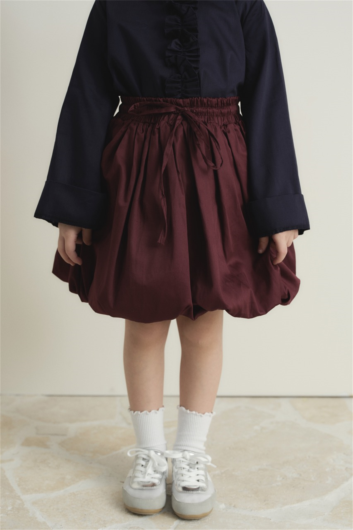 Pamuk Compackt Saten Balon Etek - Bordo