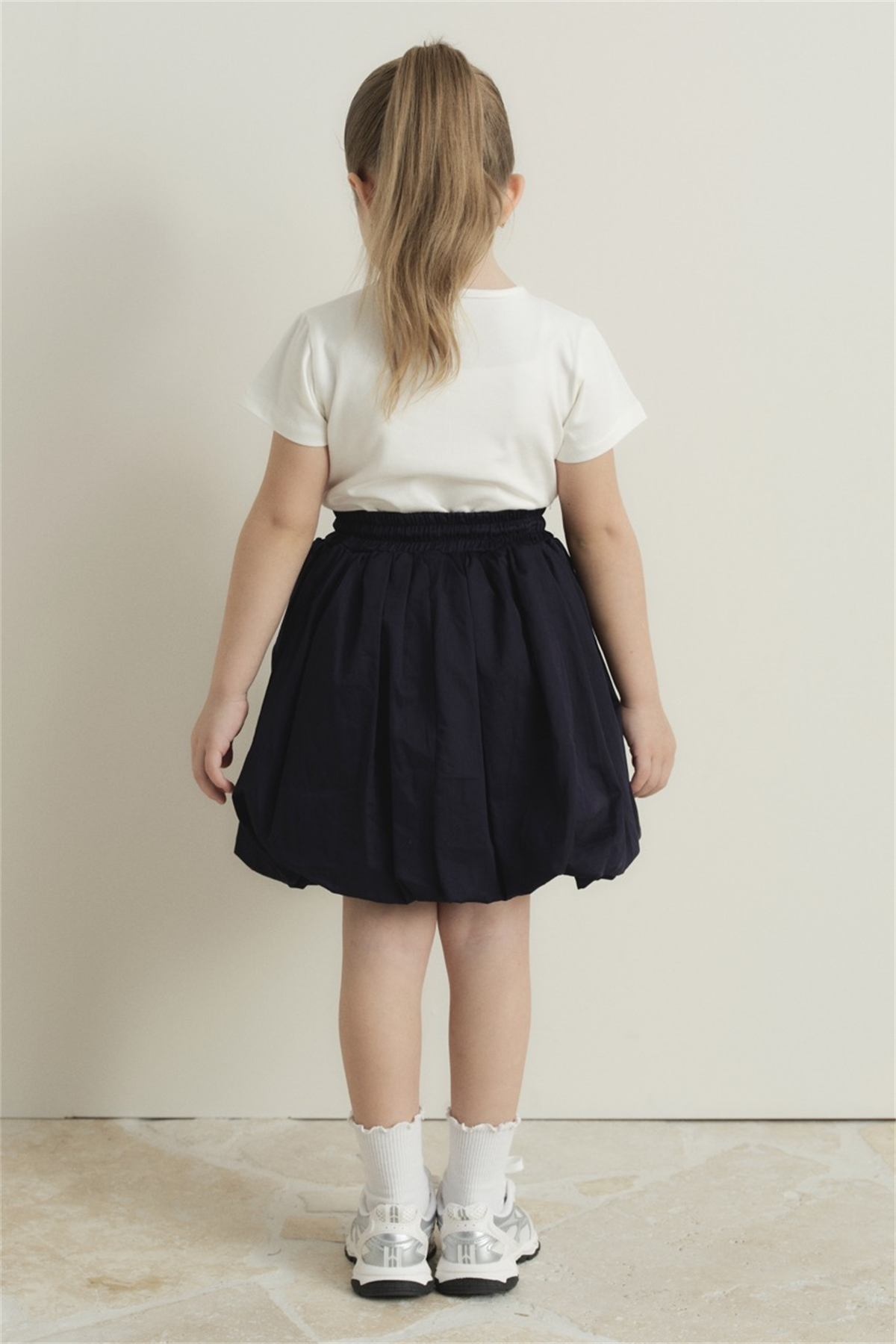 Pamuk Compackt Saten Balon Etek - Lacivert