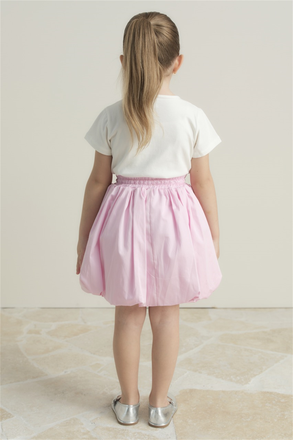 Pamuk Compackt Saten Balon Etek - Pembe