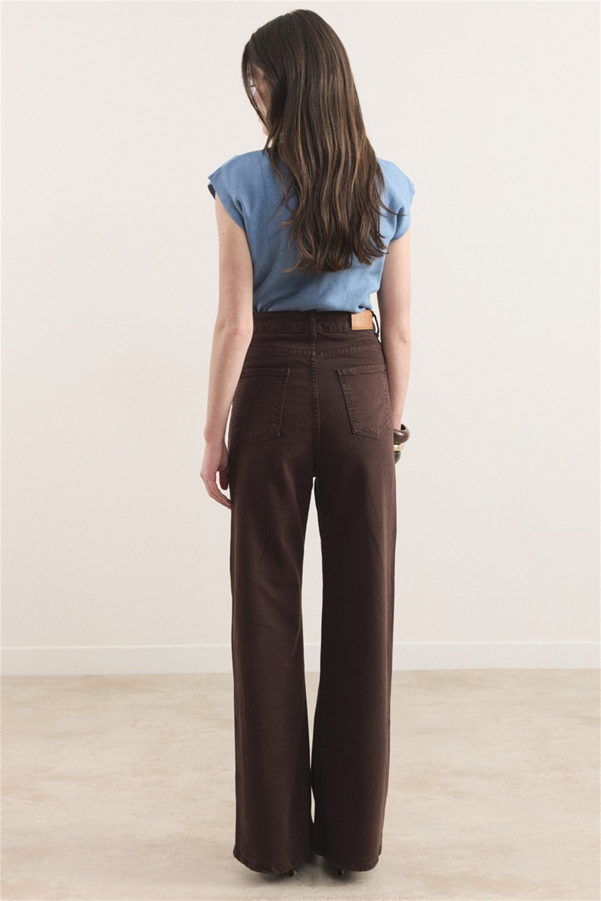 Regular Fit Denim Pantolon - Kahverengi