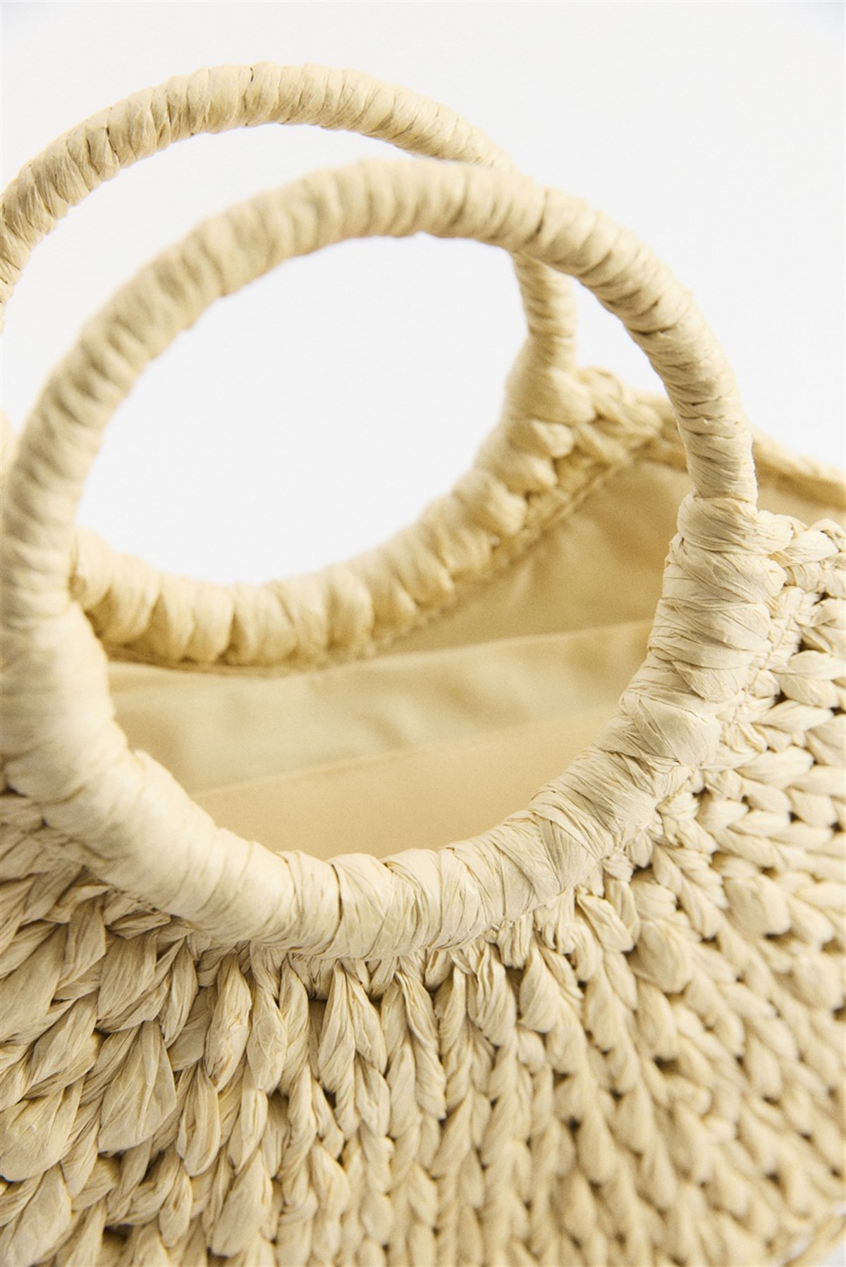 Sepet Hasır Çanta - Bej