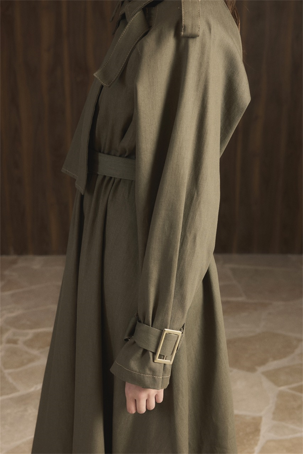 Vera Trenç Elbise - Haki