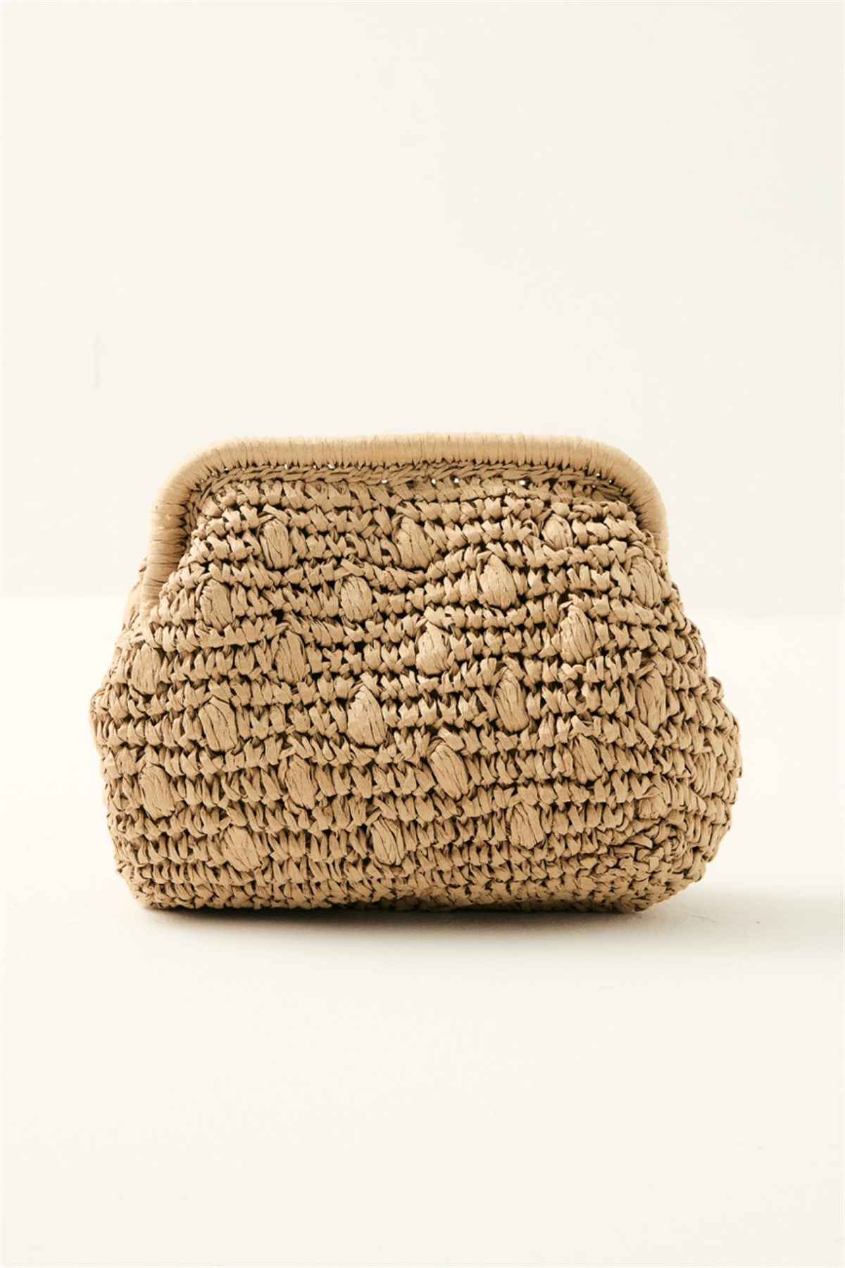 Zincirli Hasır Çanta - Camel