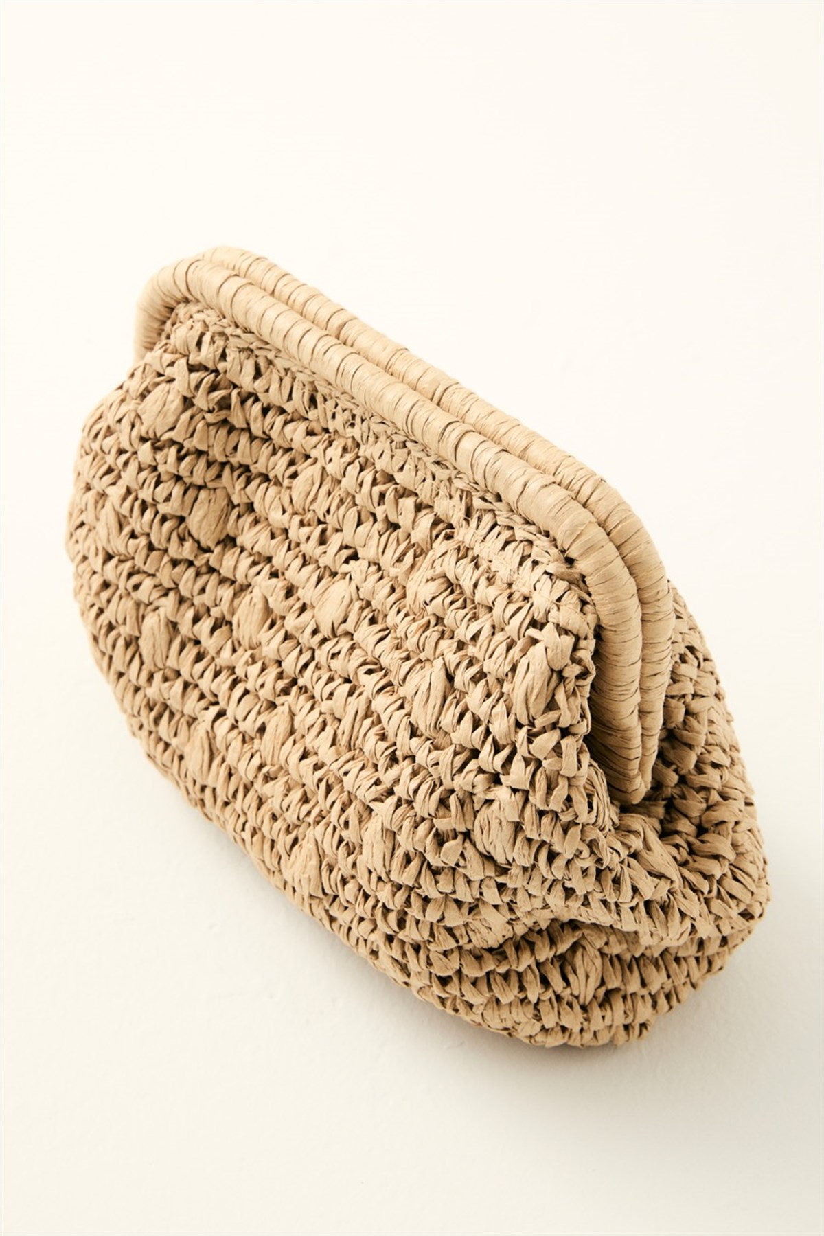 Zincirli Hasır Çanta - Camel