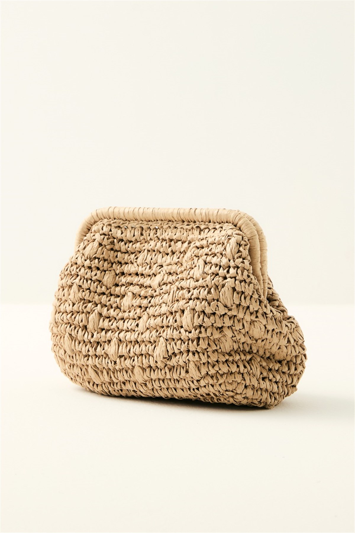 Zincirli Hasır Çanta - Camel