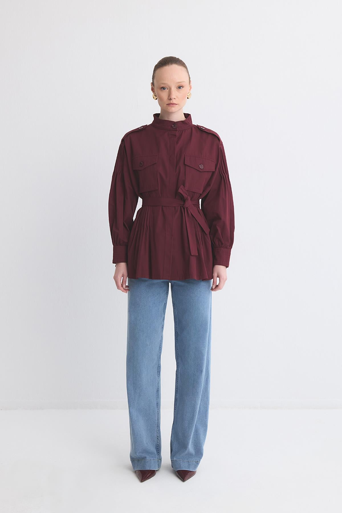 Amelia Cepli Kap - Bordo