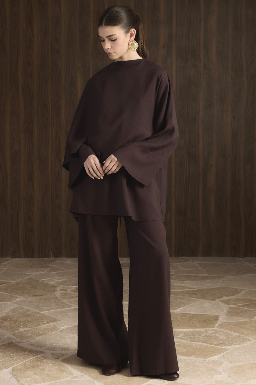 Auren Şallı Takım - Mürdüm