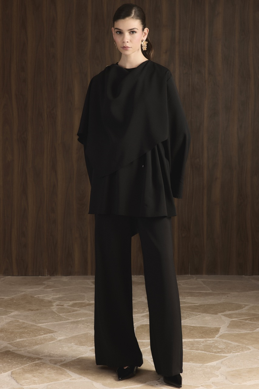 Auren Şallı Takım - Siyah