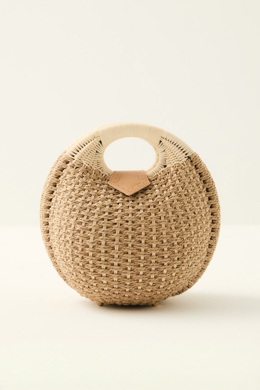 Bombel Hasır Örgü Çanta - Camel