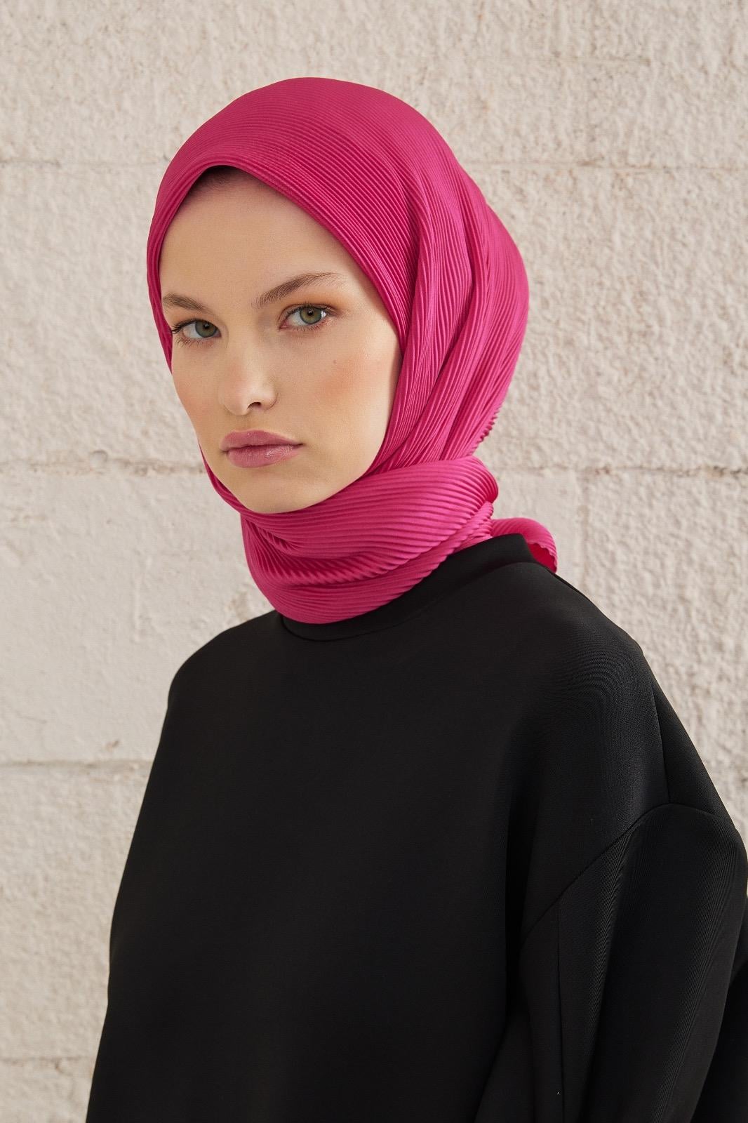 Piliseli Eşarp - Fuşya