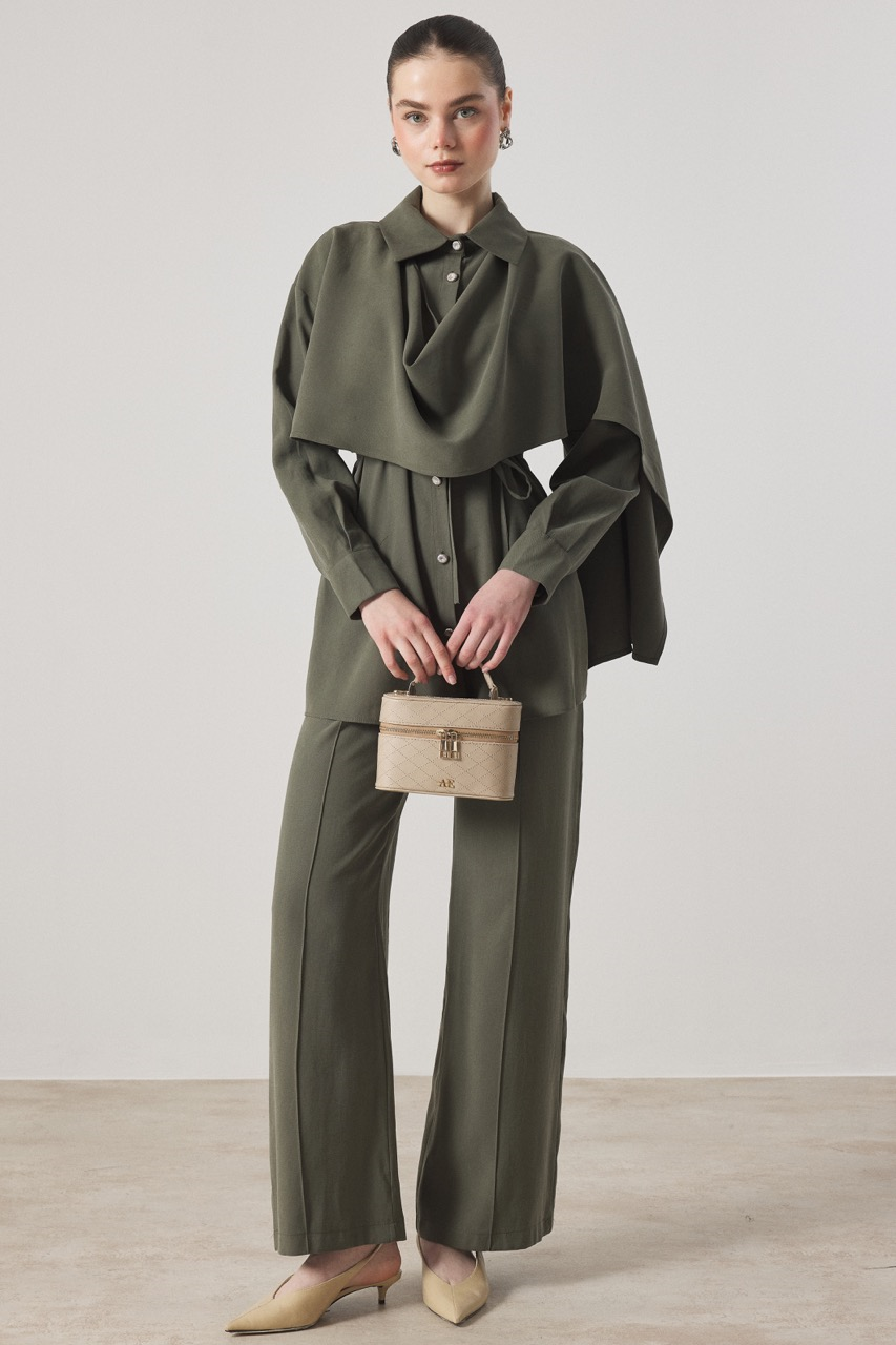 VALÉN OMUZDAN ŞALLI TAKIM - Haki