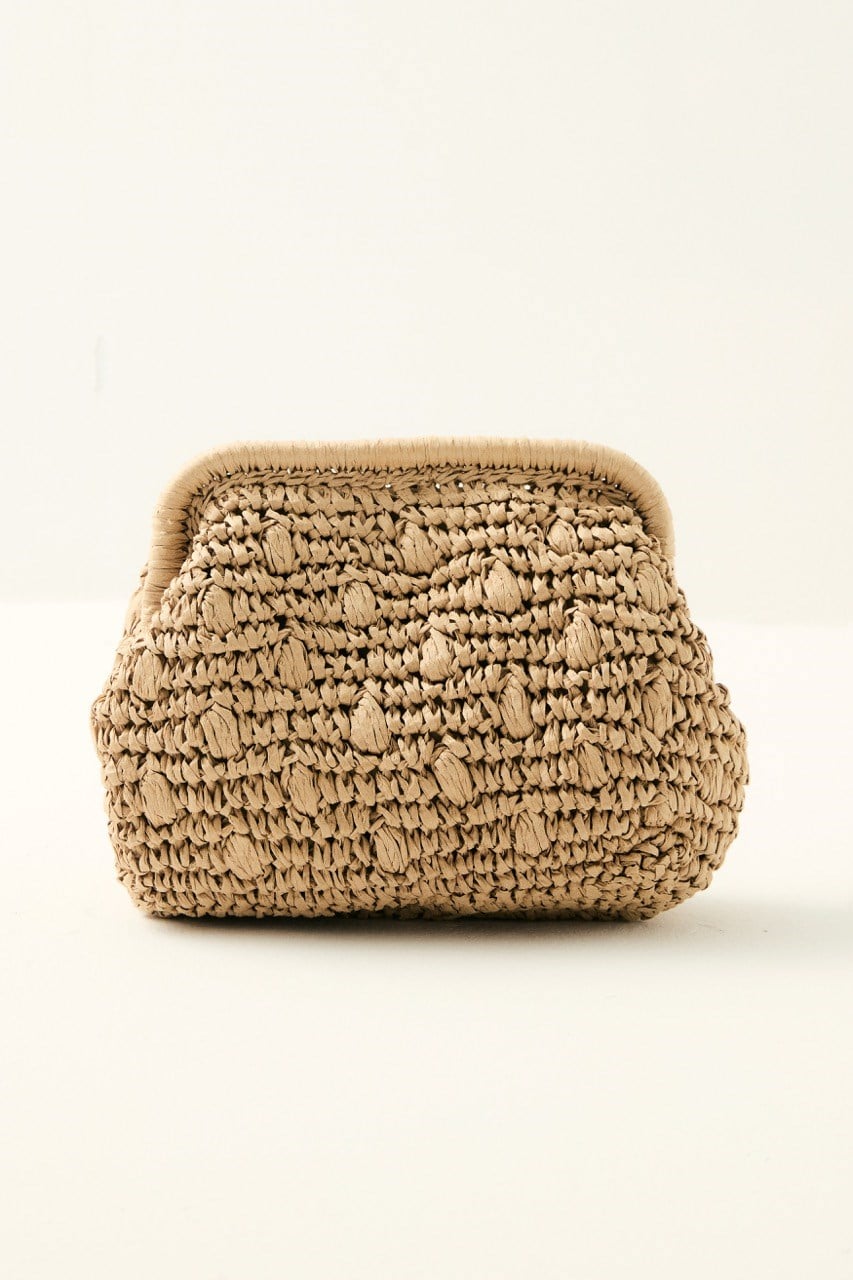 Zincirli Hasır Çanta - Camel