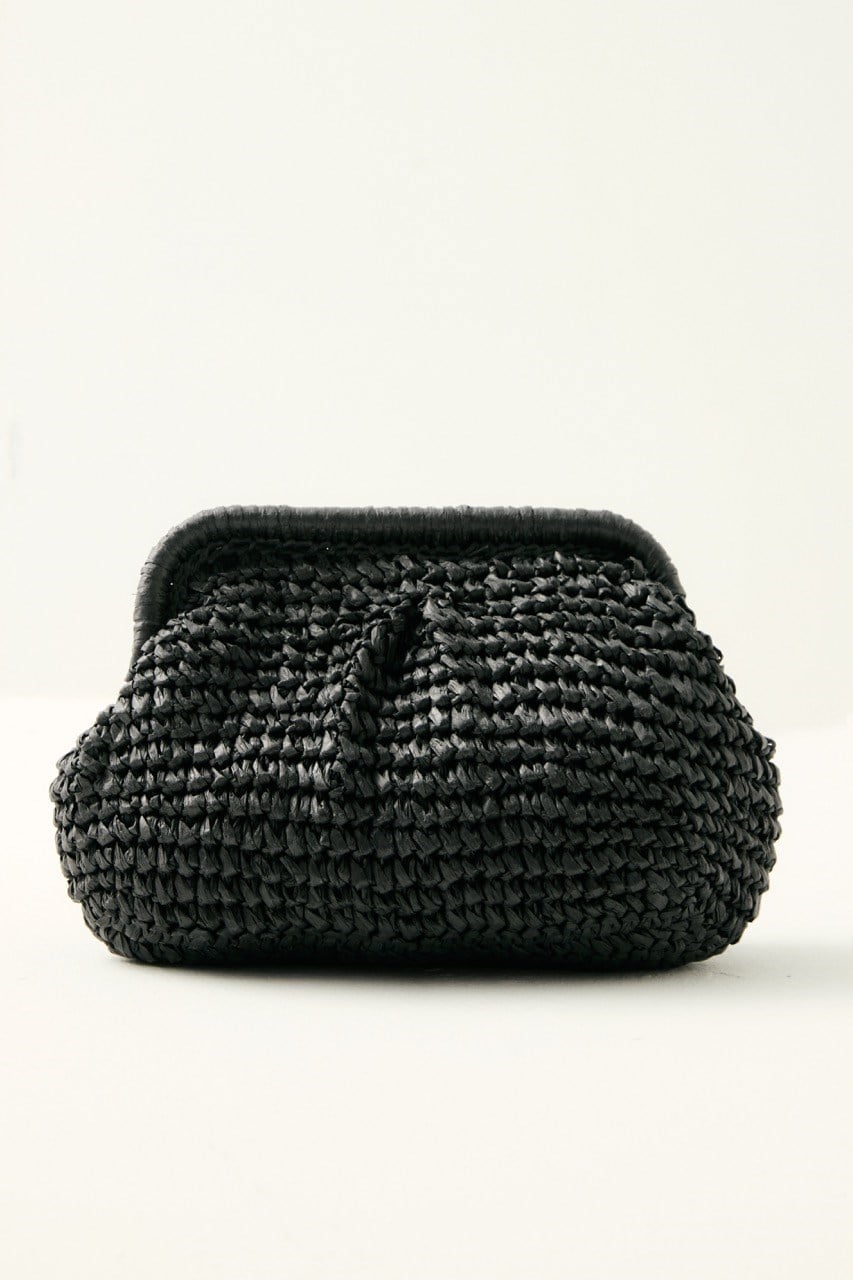 Zincirli Hasır Çanta - Siyah