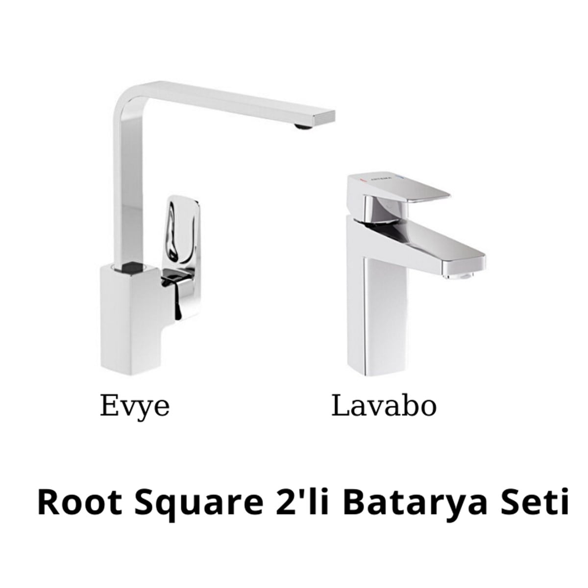ArtemaArtema Root Square 2'li Batarya Seti (Lavabo+Evye)