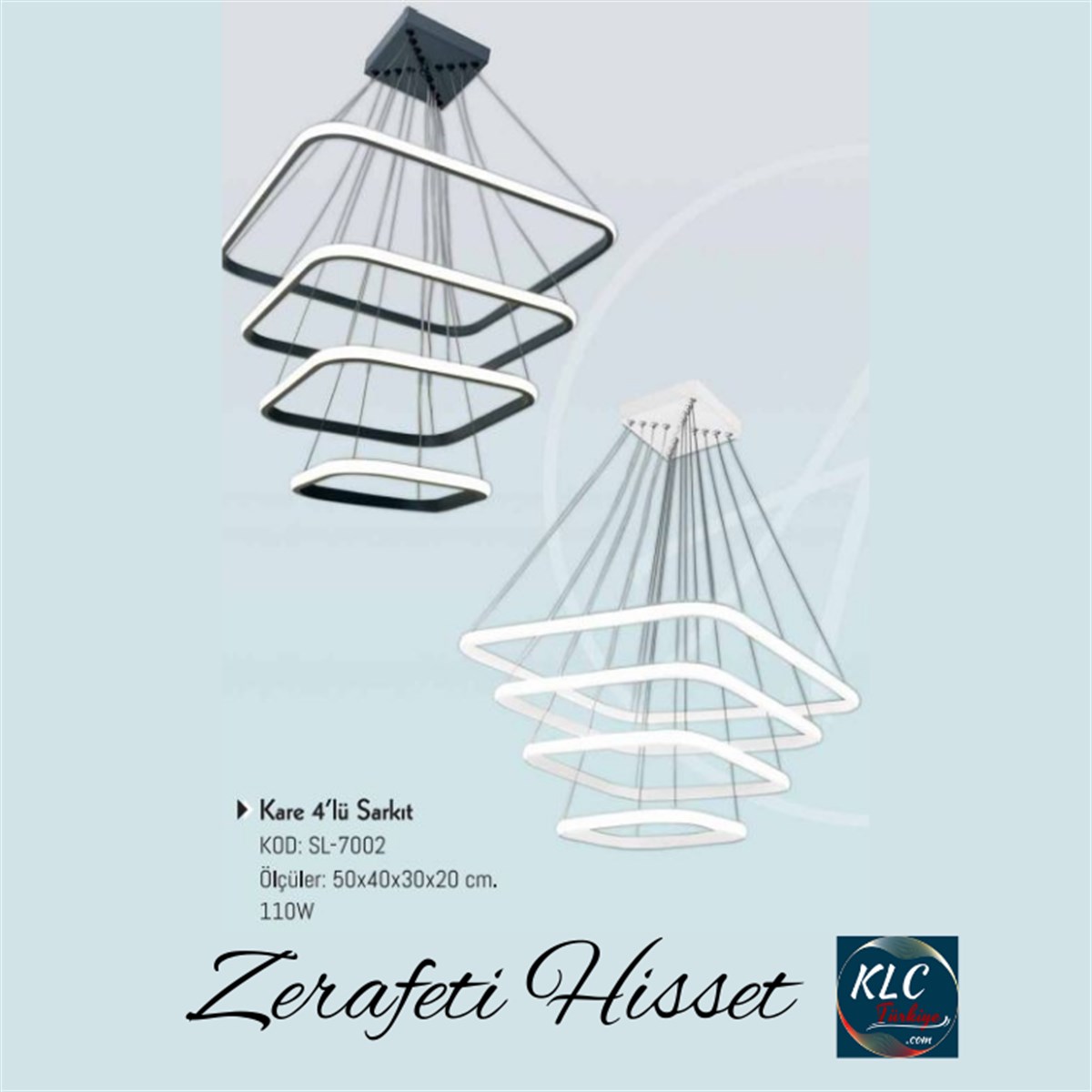 ASLSarkıt Kare Led Avize