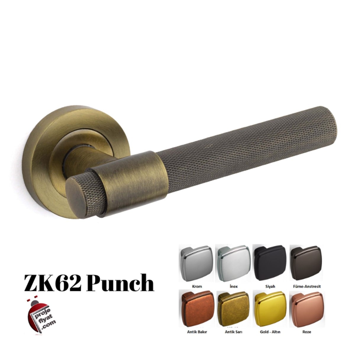 ÖzelZK62 Qzen Punch Özel Tasarım Kapı Kolu