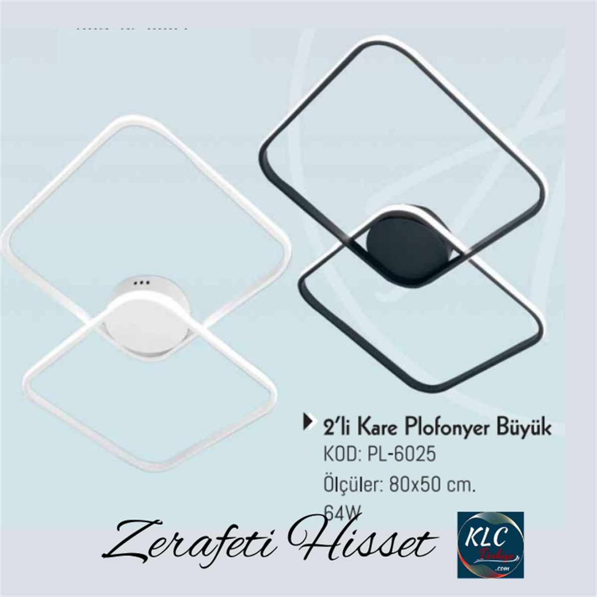 ASL2'li Kare Plofonyer Avize