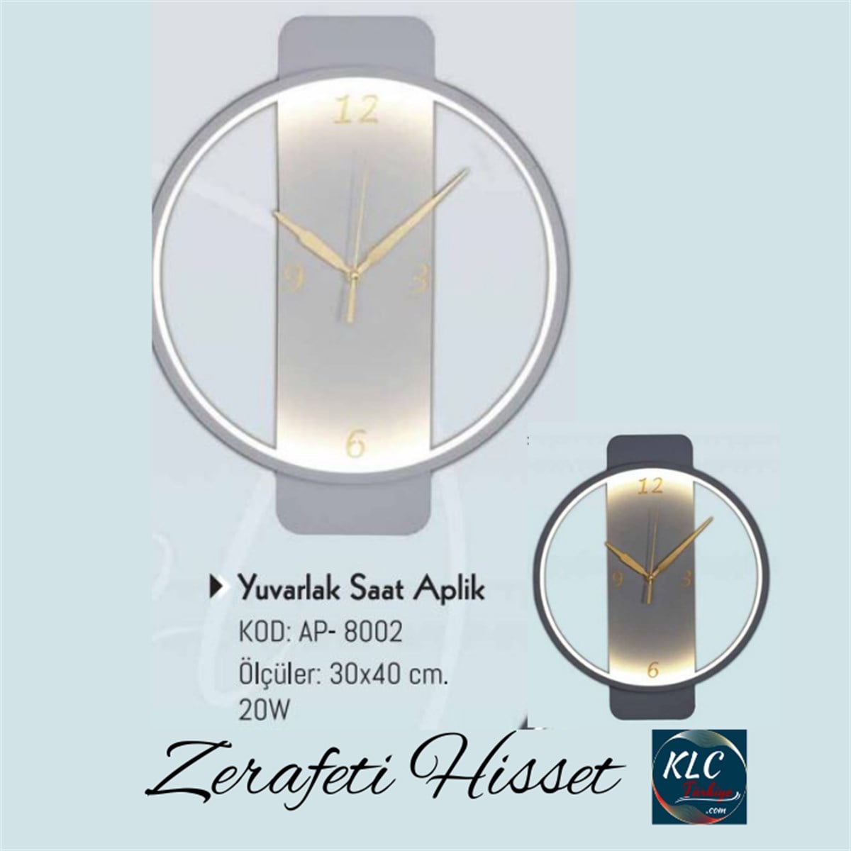 ASLGeometrik Led Aplik Saat