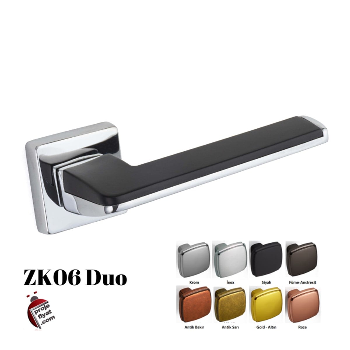 ÖzelZK06 Qzen Duo Özel Tasarım Kapı Kolu