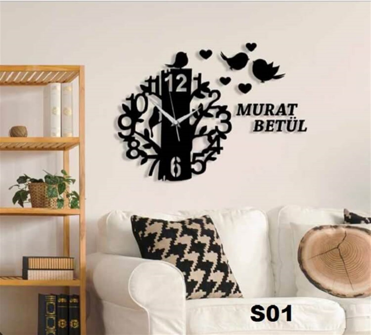 ProjexDoga Temalı İsim Yazılabilir Dekoratif Saat