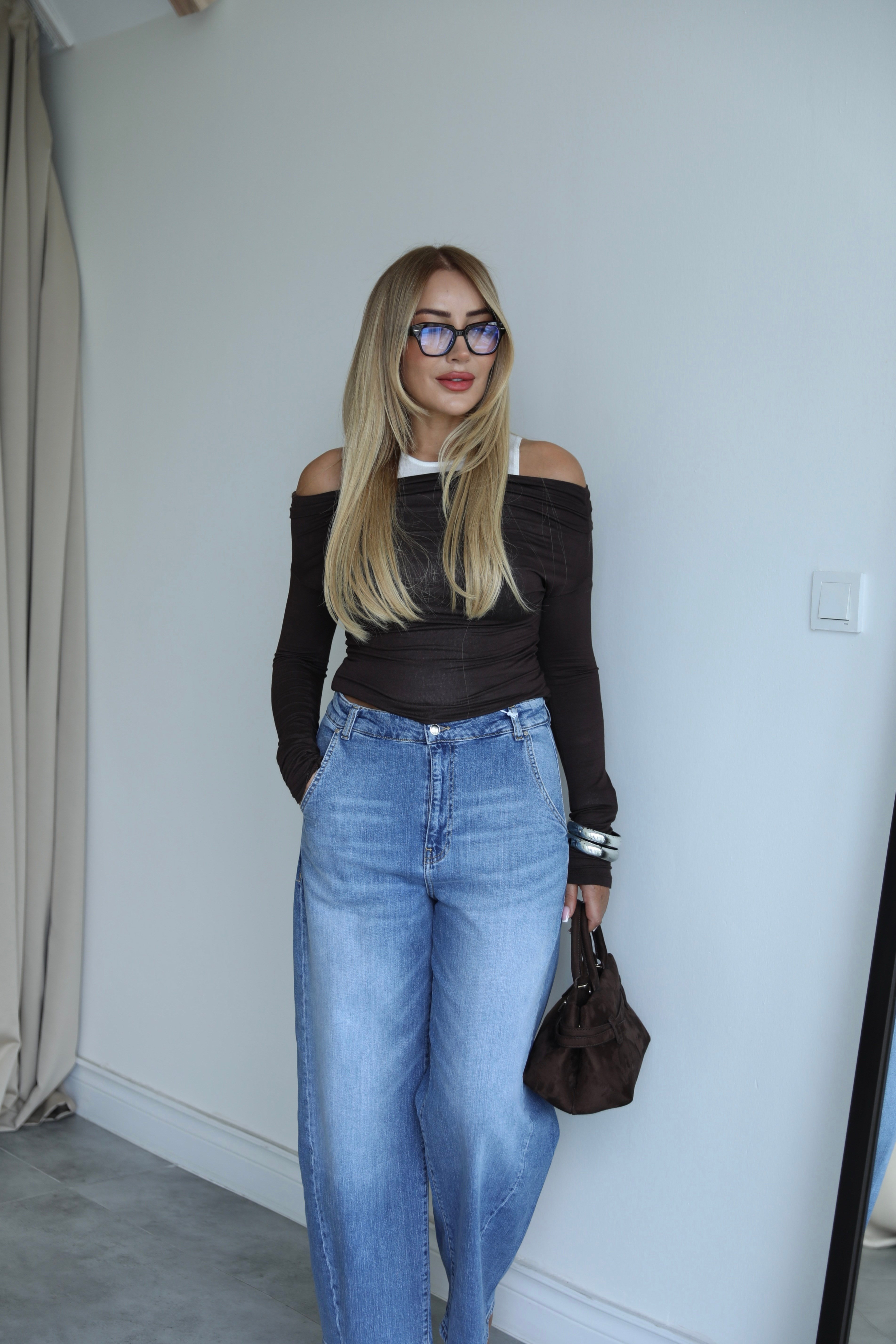 Açık Mavi Barrel Jean