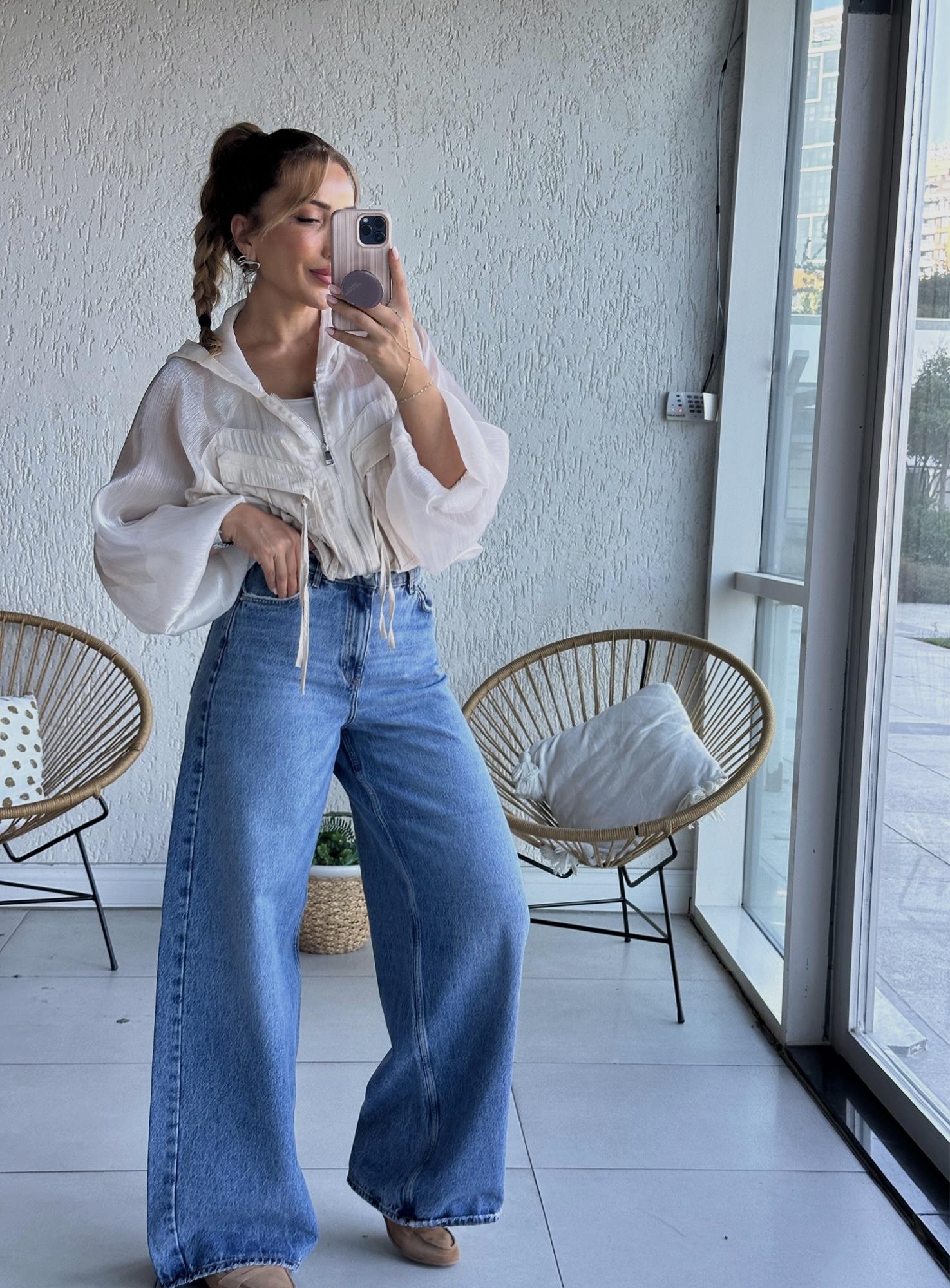 Mavi Bol Paça Denim