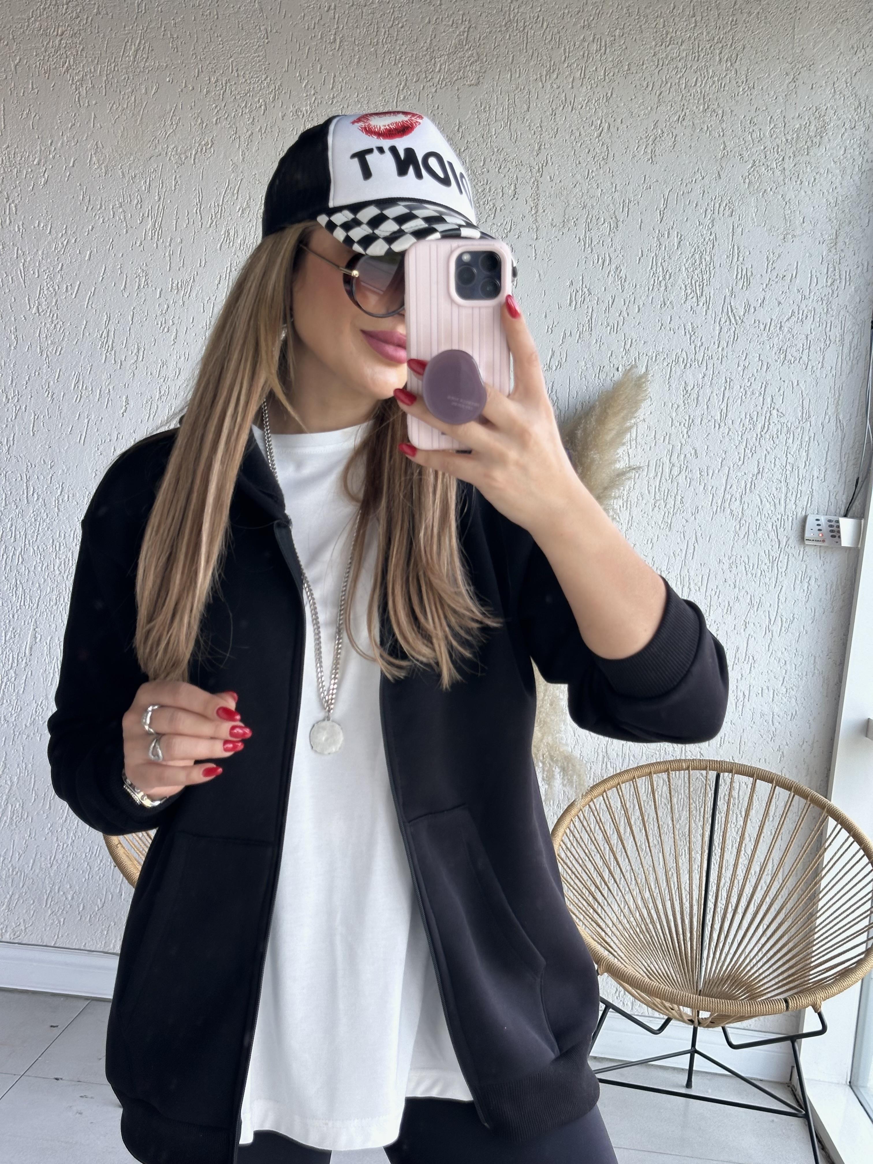 Siyah Sweat Hırka