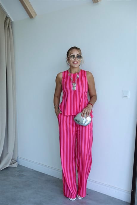 Fuşya Çizgili Muadil Takım 