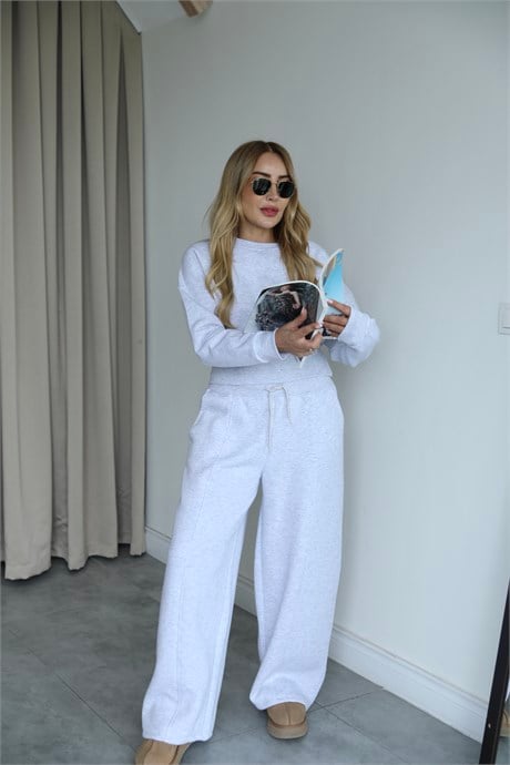 Gri Sweat Eşofman Takım