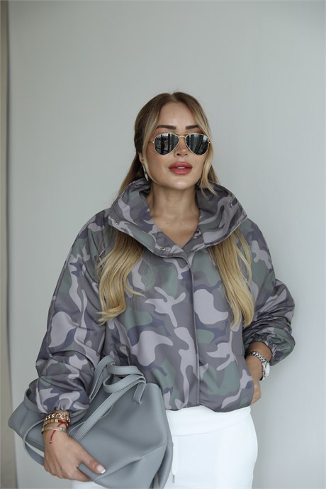 Kamuflaj Bomber Ceket