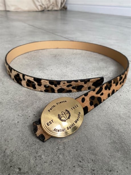 Leopar Gold Tokalı Kemer