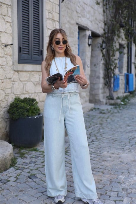Mavi Tensel Denim Takım 