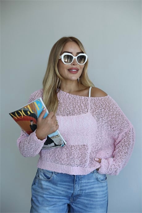 Pembe Merserize Triko