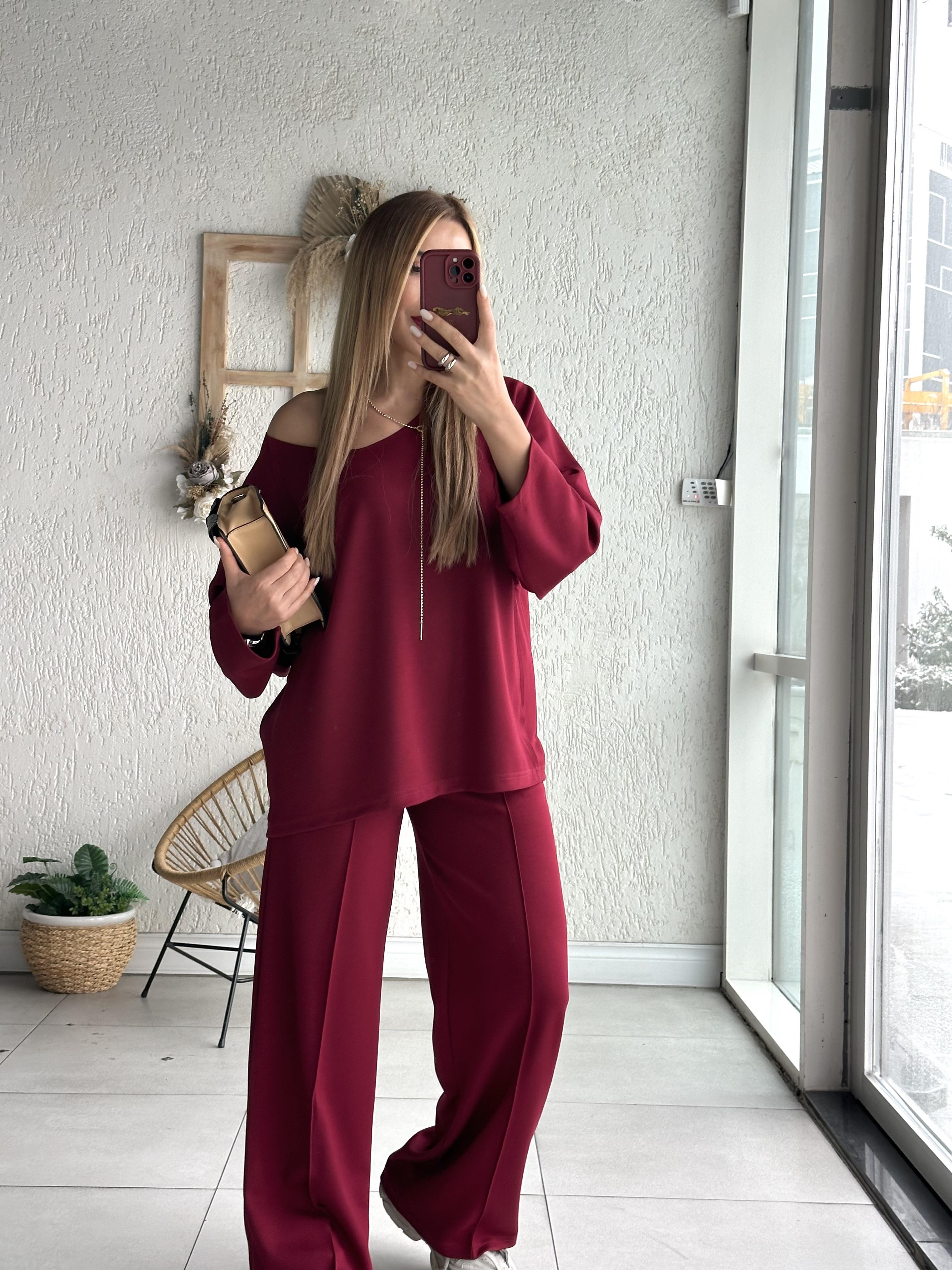 Bordo Modal Salaş Takım